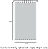 Bedroom Curtains Absolute Heat Insulation Chenille Vertical Striped Color Window Curtains Living Room Buttonhole Curtains Single Panel (W52Xl95, Brown)