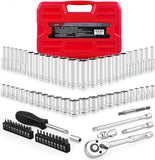 75Pcs 1/4" Drive Impact Socket Set, Master Socket Set,Wrench Set with 1/4" Bit Adapter, Universal Joint, Ratchet, 1/4 "Drive Bit Set Extension (5/32" - 9/16 ", 4-14Mm)
