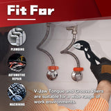 3Pcs Water Pump Pliers Set, Fast Adjustable Water Pump Pliers, V-Jaw Tongue and Groove Pliers, Groove Joint Pliers Set, 50CR-V, 7-Inch, 10-Inch, 12-Inch