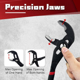 3Pcs Water Pump Pliers Set, Fast Adjustable Water Pump Pliers, V-Jaw Tongue and Groove Pliers, Groove Joint Pliers Set, 50CR-V, 7-Inch, 10-Inch, 12-Inch