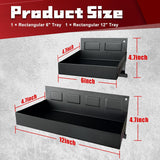4PCS Magnetic Toolbox Shelf, Magnetic Toolbox Tray Set,Black Matte,Extra Strong Magnetic for Garages, Repair Shops and DIY