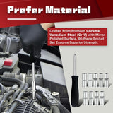 86PCS 1/4”&3/8” Drive Impact Socket Set,Socket Wrench Set,Include Ratchet Handle, Extention Bar, Adapter, 1/4" Bits,Metric/Sae,Deep/Shallow,6-Point,Cr-V Steel,Mirror