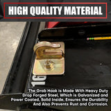 2 Pack 3/8" Tractor Bucket Grab Hook Grade 70 Forged Steel Bolt on Grab Hook Tow Hook Mount with Backer Plate, Work Well for Tractor Bucket, RV, UTV, Truck