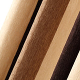 Bedroom Curtains Absolute Heat Insulation Chenille Vertical Striped Color Window Curtains Living Room Buttonhole Curtains Single Panel (W52Xl84, Brown)