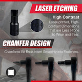 32Pcs Master Hex Bit Socket Set, Allen Socket Set, 1/4'', 3/8'&1/2'' Hex Drive Sockets, SAE &Metric,S2 Alloy Steel & Cr-V,5/64 to 3/4,2Mm to 19Mm