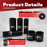 95PCS 3/8” Drive Impact Socket Set,Socket Wrench Set,Include Ratchet Handle, Adapter, Extension Bar, Spark Plug Socket, 1/4" Bits,Metric/Sae,Deep/Shallow,6-Point,Cr-V Steel