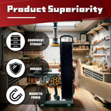 2Pcs Magnetic Wrench Organizer, Wall Mounted Magnetic Tool Organizer, Handheld Magnetic Wrench Holder SAE & Metric for Workshop