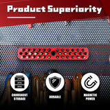 3PCS 1/4" Magnetic Hex Bit Holder with Strong Magnetic Base,Magnetic Screwdriver Bit Organizer,Holds 43Pcs Holes Bit (Bits Not Included)