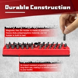 3PCS 1/4" Magnetic Hex Bit Holder with Strong Magnetic Base,Magnetic Screwdriver Bit Organizer,Holds 43Pcs Holes Bit (Bits Not Included)