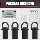 4Pcs 18000Lbs Heavy Duty Removable D Ring Stake Pocket Tie down for Utility Trailers and Flatbeds Equipped with Stake Pockets Stake Pocket D-Rings