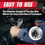 64PCS 1/4,3/8&1/2” Master Torx Bit Socket Set and External Torx Socket Set,E4-E24,T6-T70,Tt6-Tt70,Tp8-Tp60,Adapters,S2 and Cr-V Steel