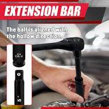 40Pcs 1/2" Socket Set, Drive Deep Impact Socket Set, Including 3 ", 5", 10" Impact Extension Bar, Standard SAE (3/8 "- 1") and Metric (10Mm-24Mm), Sandblasting,Impact Coupler,Cr-V Steel