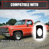 Speaker Brackets behind Seat 6X9 Fit for Chevy C10 1973-1987 Squarebody for 6X9 Speaker, Black