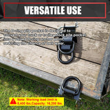 4Pcs 18000Lbs Heavy Duty Removable D Ring Stake Pocket Tie down for Utility Trailers and Flatbeds Equipped with Stake Pockets Stake Pocket D-Rings