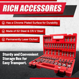 64PCS 1/4,3/8&1/2” Master Torx Bit Socket Set and External Torx Socket Set,E4-E24,T6-T70,Tt6-Tt70,Tp8-Tp60,Adapters,S2 and Cr-V Steel