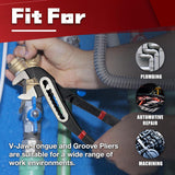 3Pcs Pump Pliers Set, Fast Adjustable Water Pump Pliers, V-Jaw Tongue and Groove Pliers, 50CR-V, 7-Inch, 10-Inch, 12-Inch