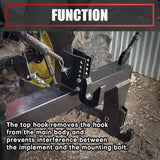 Cat 1 Quick Hitch Top Hook Fit for Harbor Freight