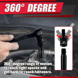 61Pcs 3/8" Socket Set, Drive Deep Impact Socket Set, Including 3 ", 6" Impact Extension Bar, Standard SAE (5/16 to 3/4”) and Metric (8Mm-22Mm),Cr-V Steel