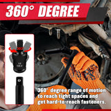 30Pcs 1/2" Socket Set, Drive Deep Impact Socket Set, Including 3 ", 5", 10" Impact Extension Bar, Standard SAE (3/8 "- 1") and Metric (10Mm-24Mm),Impact Adapter,Cr-V Steel