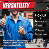 5PCS Telescoping Magnetic Pickup Tool, Magnetic Pick-Up Sweeper, Telescopic Design Extends to 30.4 INCH Reach, Extendable Handle for Easy Portability
