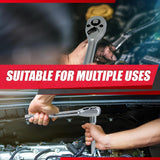 54Pcs 1/4" Socket Set,Drive Impact Socket Set, Sae/Metric, Deep & Shallow with Universal Joint,Extension Bars,Hex Bit Holder, Spinner Handle,Ratchet,Cr-V Steel,6 Point,4-14Mm,5/32-9/16 Inch