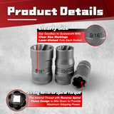 32Pcs Bolt Extractor Kit,Stripped Bolt Extractor Kit,Easy Out Bolt Remover Set for Rusted, Rounded, Damaged Nuts Screws