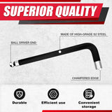 13PCS Hex Key Set,Jumbo Allen Wrench Set, Metric 2-19Mm, Precision Hex Key Set, S2, BLACK, Jumbo Hex Key Allen Wrench Set for Professional Use