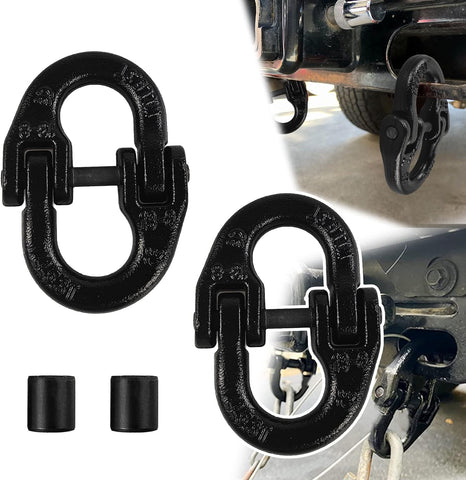 2 Pcs Safety G80 Hammerlock Coupling Link, Heavy Duty Alloy Steel Connecting Link 1/2 Inch Tow Hitch Hammer Lock Chain Connector, 12000 Lbs Working Load Limit