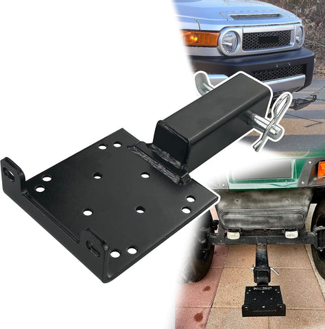 Universal Trailer Hitch Winch Mounting Plate with 2" Receiver , Winch Bracket Winch Mounting Plate for ATV UTV Winch Bracket Mounting Bracket