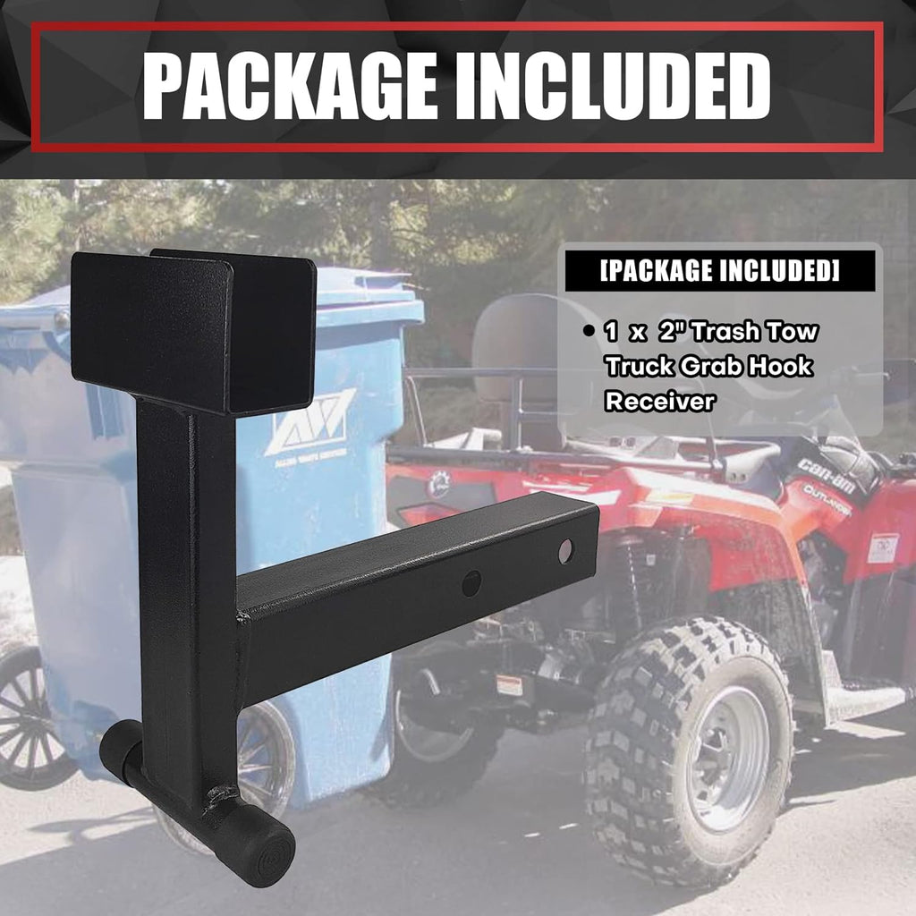 Heavy Hitch Trash Can Hauler - Easy Garbage Cart Mover For Lawn Tractors, Green