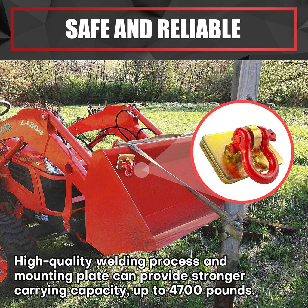 Heavy Duty Tractor Grab Hook - Universal Fit For John Deere & Other Tractor Models With 2in Receiver