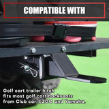 Golf Cart Trailer Hitch, Trailer Hitch, Golf Cart Hitch with 2 Inch Receiver Fit for Backseat Footrestclub Car, EZGO, Yamaha